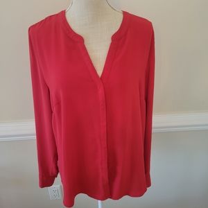 Apt. 9 red long sleeve blouse